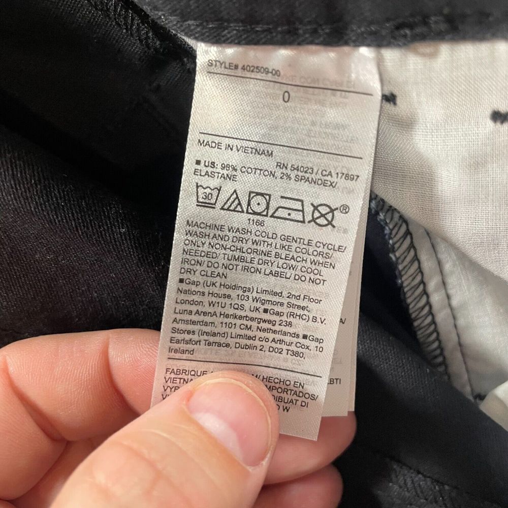 Old Navy‎ Pants Adult Womens 0 Black Skinny Stretch Cotton Casual Pockets Ladies - Picture 8 of 9